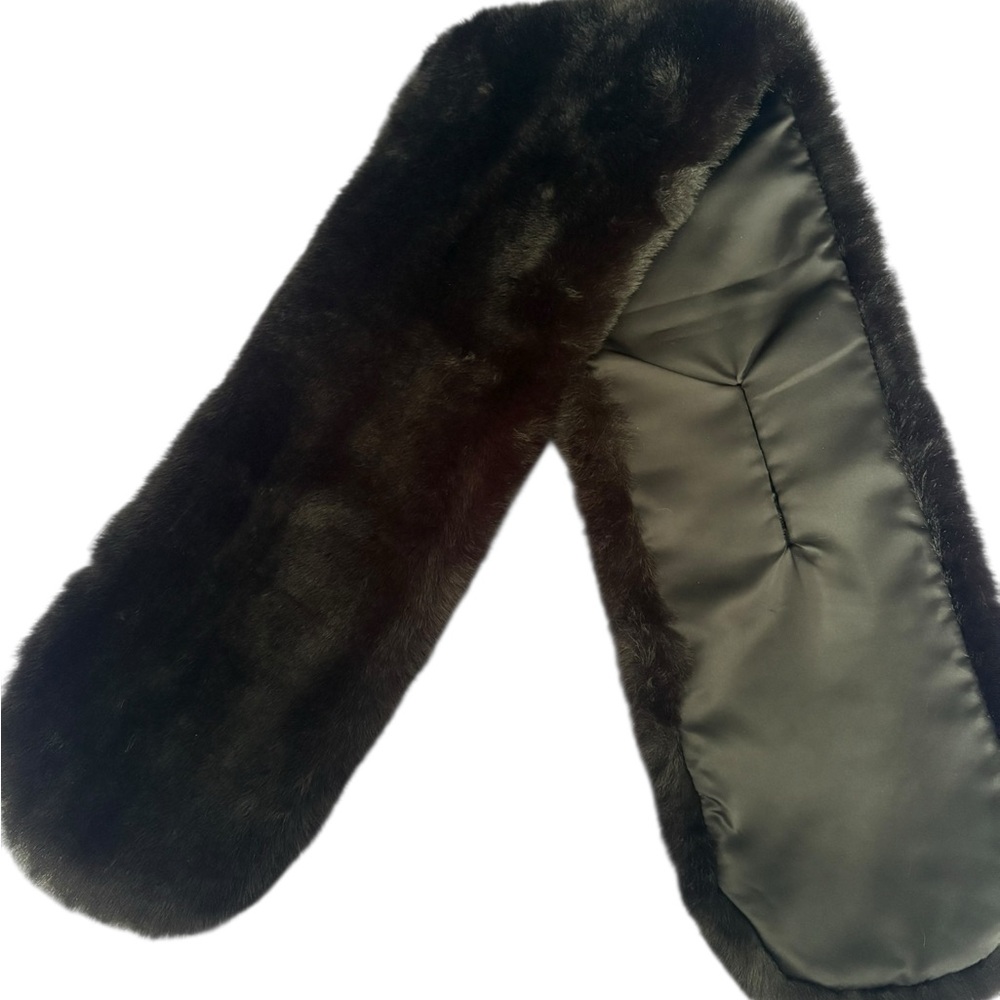 Black  Fur Scarf NEW - Picture 5 of 16